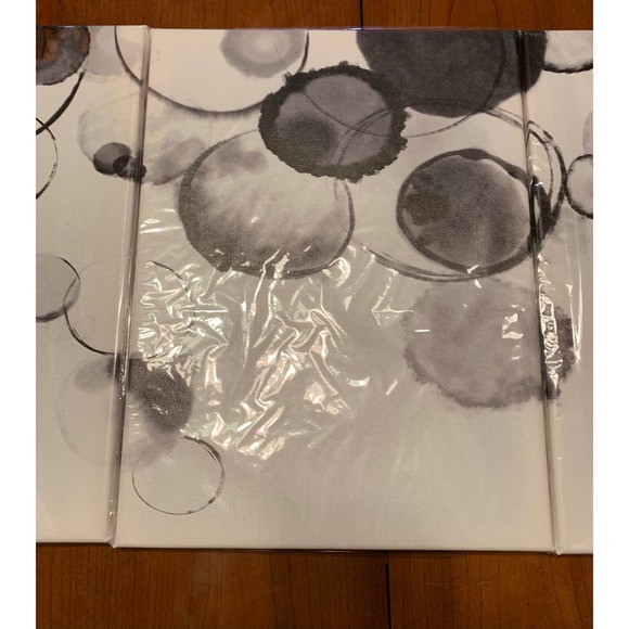 3 Piece Black and White Bubble Picture Print, modern classic - Picture 6 of 7